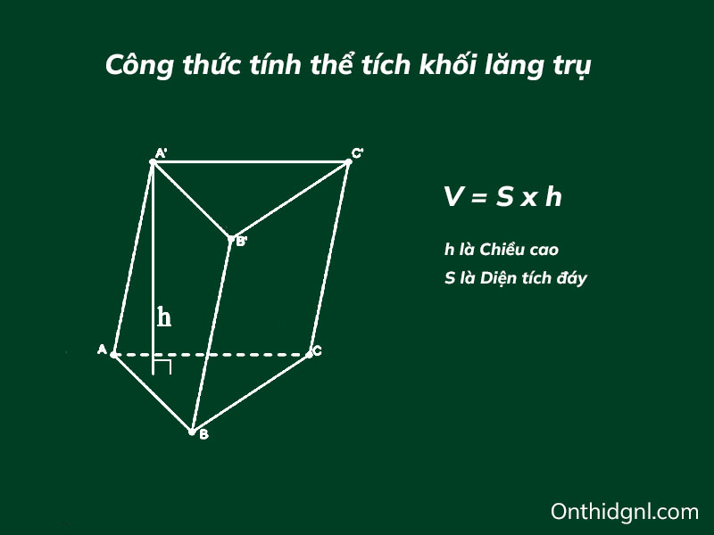 Công thức tính thể tích khối lăng trụ