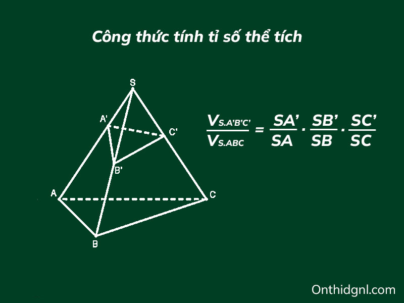 Công thức tính tỉ số thể tích