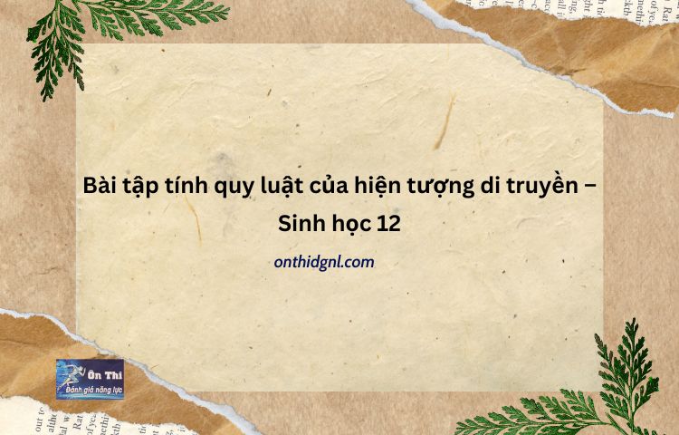 Bài Tập Tính Quy Luật Của Hiện Tượng Di Truyền – Sinh Học 12