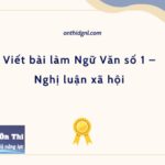 Viết bài làm Ngữ Văn số 1 – Nghị luận xã hội