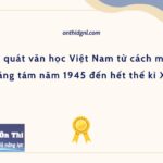 Khái quát văn học Việt Nam từ cách mạng tháng tám năm 1945 đến hết thế kỉ XX