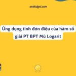Ứng dụng tính đơn điệu của hàm số giải PT BPT Mũ Logarit