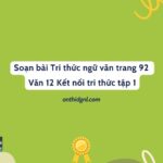 Soạn bài Tri thức ngữ văn trang 92 Văn 12 Kết nối tri thức tập 1