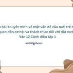 Soạn bài Thuyết trình về một vấn đề của tuổi trẻ có liên quan đến cơ hội và thách thức đối với đất nước Văn 12 Cánh diều tập 1