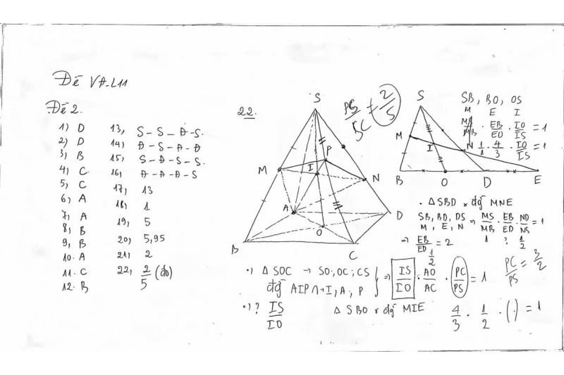 Đề ôn Tập Giữa Học Kì 1 Môn Toán 11 Theo Format Mới