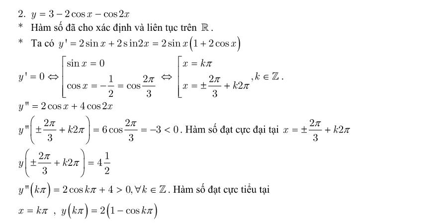 kiến thức về cực trị hàm số