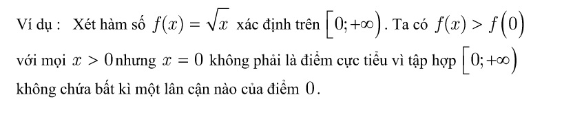 kiến thức về cực trị hàm số