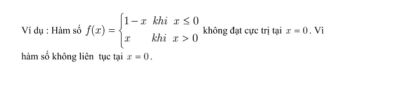 kiến thức về cực trị hàm số