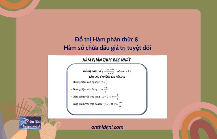 Đồ thị Hàm phân thức & Hàm số chứa dấu giá trị tuyệt đối