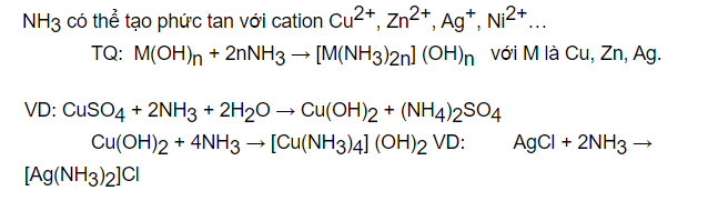 Phản ứng tạo phức của NH3