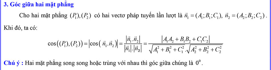 Góc giữa đường thẳng với mặt phẳng