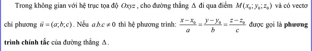 Phương trình chính tắc của đường thẳng