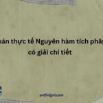 Toán Thực Tế Nguyên Hàm Tích Phân Có Giải Chi Tiết