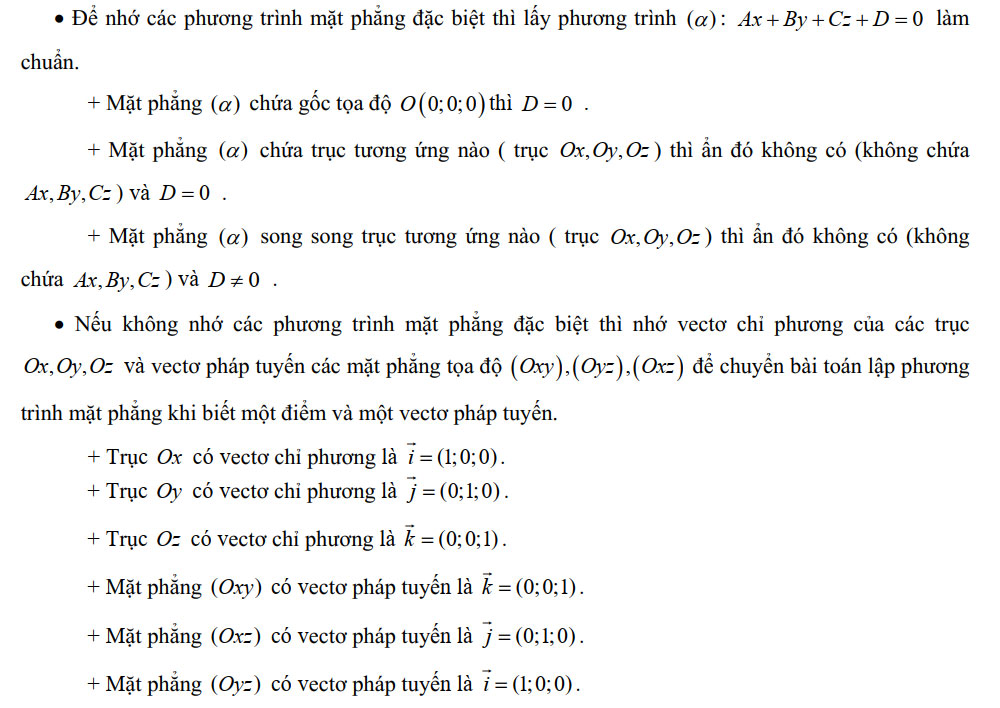 Dạng Bài Tập Phương Trình Mặt Phẳng Toán 12 Ct Mới