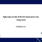 Nghị Luận Xã Hội Về Đi Tìm Hạnh Phúc Cho Riêng Mình