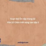 Soạn Bài Ôn Tập Trang 22 Văn 12 Chân Trời Sáng Tạo Tập 2