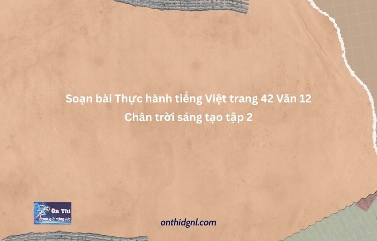 Soạn Bài Thực Hành Tiếng Việt Trang 42 Văn 12 Chân Trời Sáng Tạo Tập 2