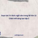 Soạn Bài Tri Thức Ngữ Văn Trang 58 Văn 12 Chân Trời Sáng Tạo Tập 2