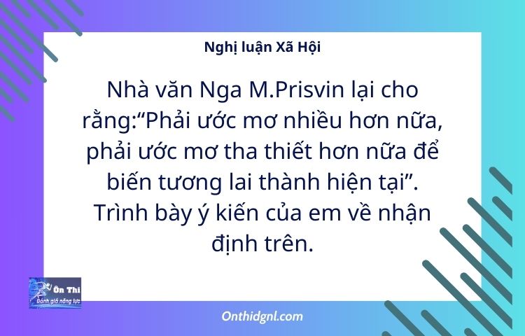 Phải ước mơ nhiều hơn nữa, phải ước mơ tha thiết hơn nữa để biến tương lai thành hiện tại