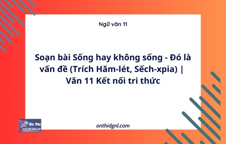 Soạn bài Sống hay không sống - Đó là vấn đề (Trích Hăm-lét, Sếch-xpia) | Văn 11 Kết nối tri thức