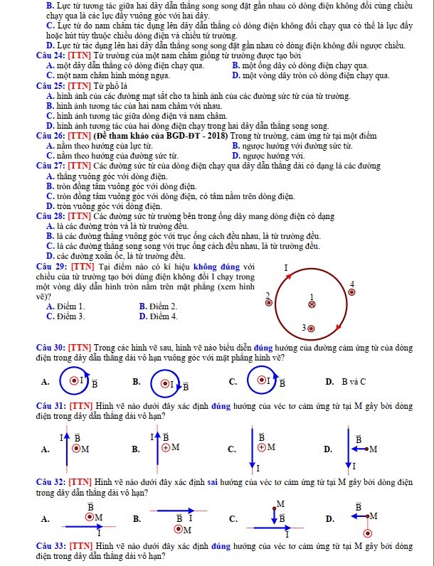 Đề Cương ôn Thi Giữa Kì 2 Môn Lý 12