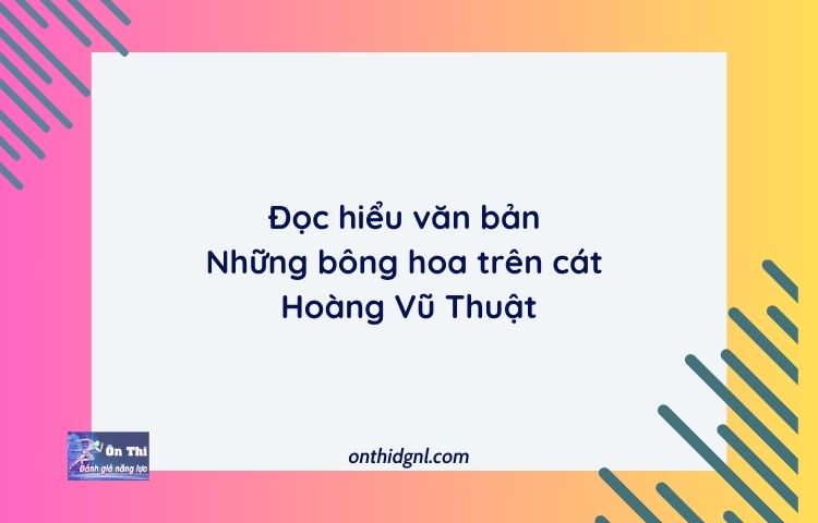 Đọc Hiểu Văn Bản Những Bông Hoa Trên Cát | Hoàng Vũ Thuật