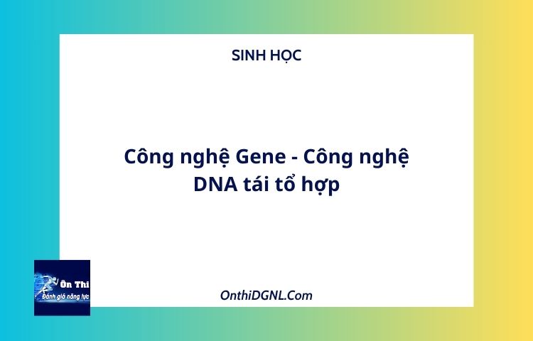 Công nghệ Gene - Công nghệ DNA tái tổ hợp